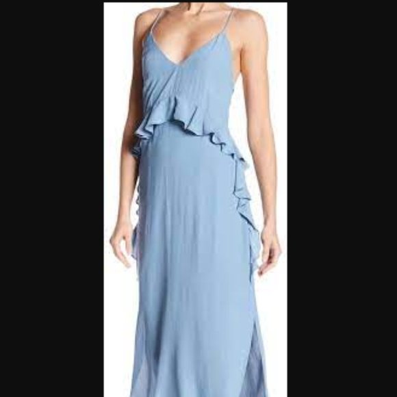 NEW - ELLIATT - Rapture Sleeveless Ruffle Slip Long Maxi Dress - Picture 2 of 9